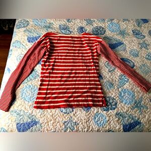 Lauren Ralph Lauren women’s small red and white striped long sleeve top